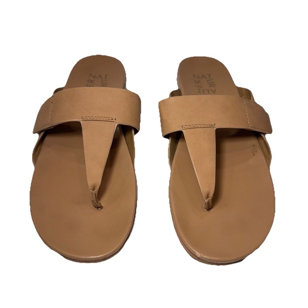 Naturalizer Gen N Twirl Sandals Womens 8M Tan Comfort Thong Flat
